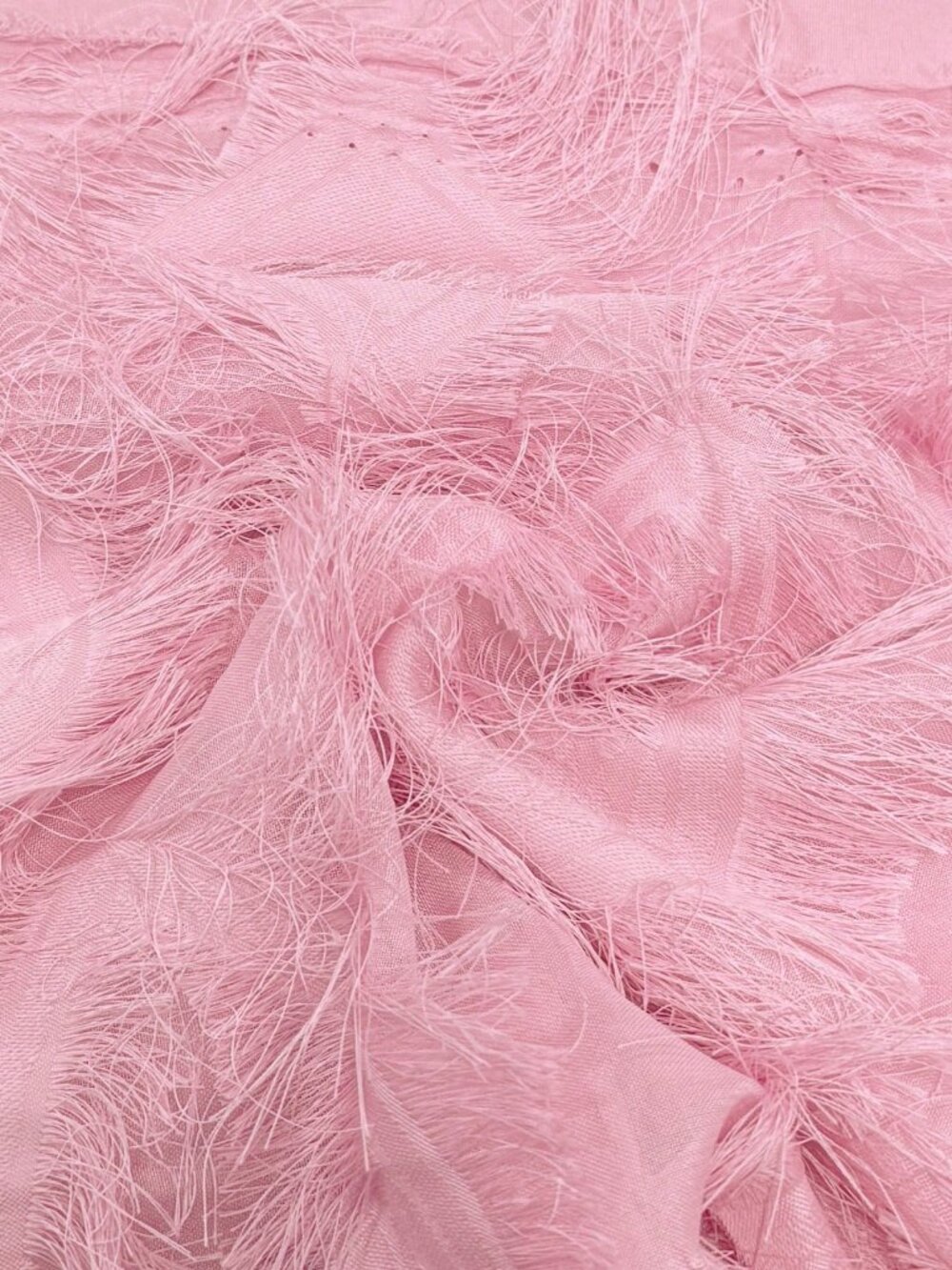 Pink Casual Women's Elegant Floral Lace Patchwork Textured Sleeveless Top - Picture 3 of 7